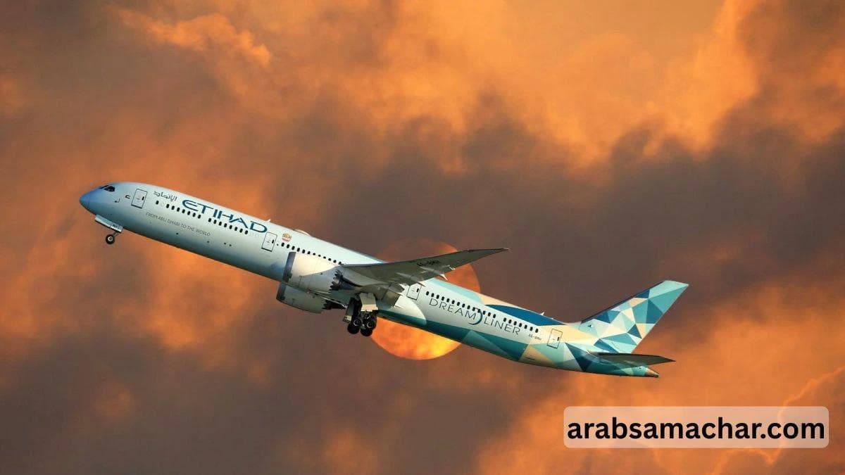 Etihad Flight Flying