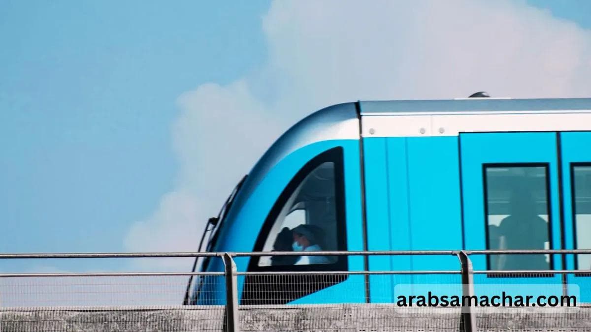 Dubai Metro on Bridge