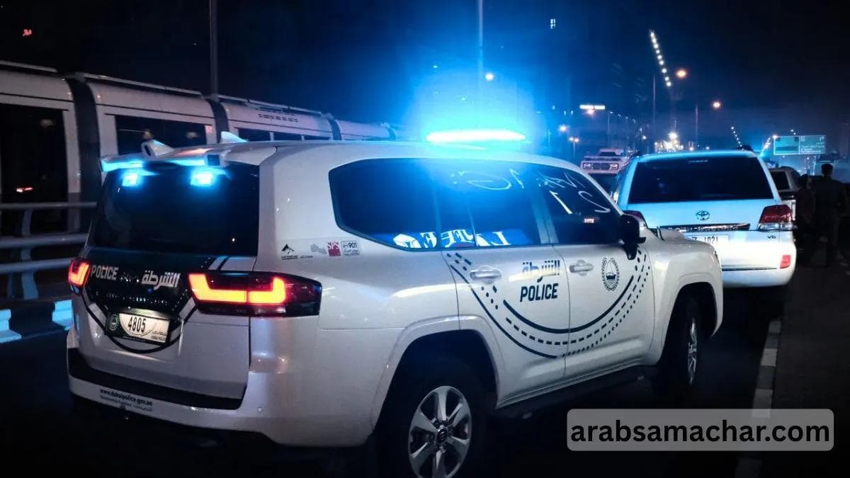 Dubai Police Car at Night