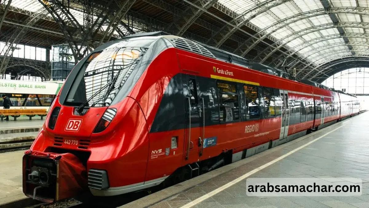 European Train on Platform